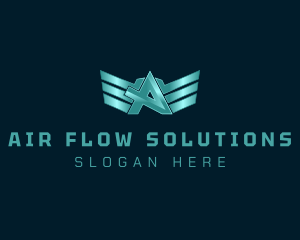 Industrial Wings Letter A logo design