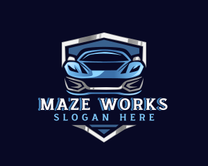 Sports Car Garage Detailing logo design