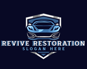 Restoration - Sports Car Garage Detailing logo design