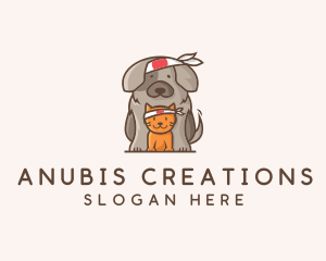 Japanese Samurai Pets logo design