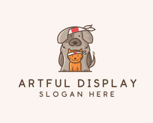 Japanese Samurai Pets logo design