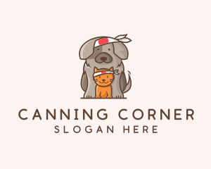 Japanese Samurai Pets logo design