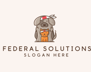 Japanese Samurai Pets logo design