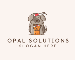 Japanese Samurai Pets logo design