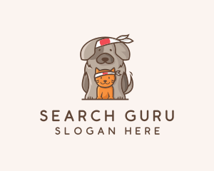 Japanese Samurai Pets logo design