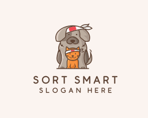 Japanese Samurai Pets logo design