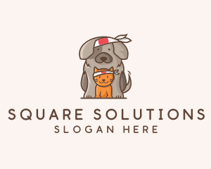 Japanese Samurai Pets logo design