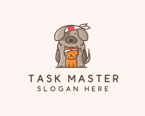 Japanese Samurai Pets logo design