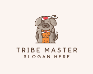 Japanese Samurai Pets logo design