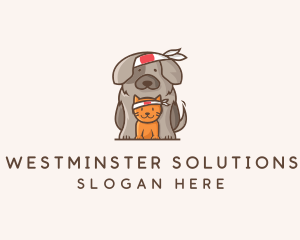 Japanese Samurai Pets logo design