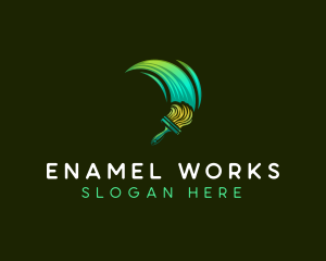 Enamel - Paint Brush Renovation logo design