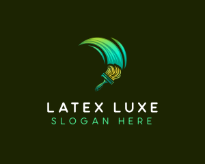 Latex - Paint Brush Renovation logo design