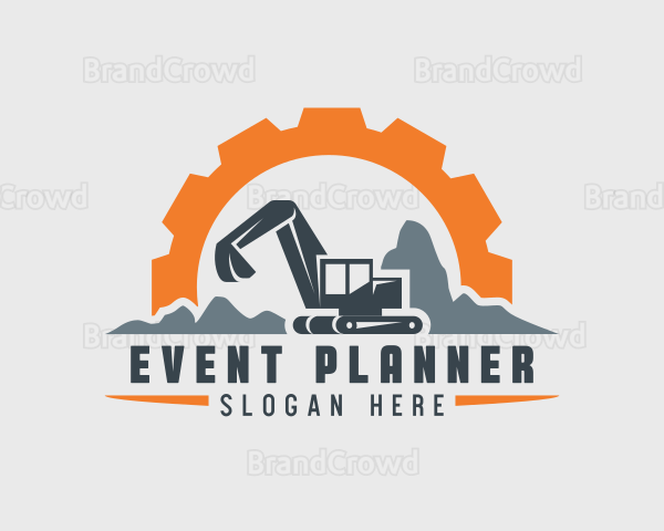 Construction Excavator Digger Logo