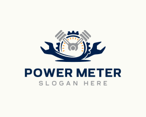 Meter - Piston Automotive Mechanic logo design