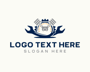 Cog - Piston Automotive Mechanic logo design