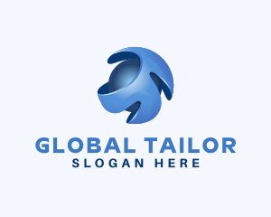 3d Global Business logo design