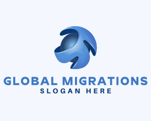 3d Global Business logo design