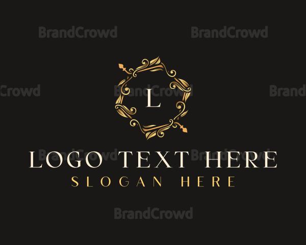 Luxury Leaf Ornament Logo