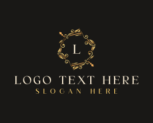 Luxury Leaf Ornament logo design