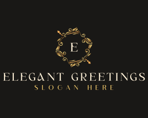 Luxury Leaf Ornament logo design