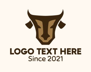 Ranch - Abstract Brown Cow logo design