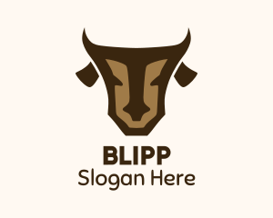 Abstract Brown Cow Logo