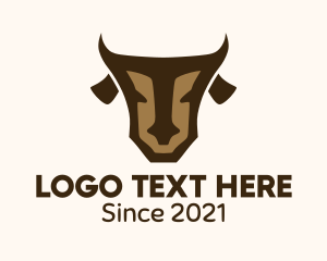 Brown - Abstract Brown Cow logo design