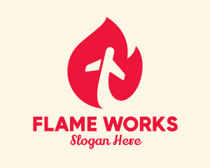 Flame - Red Flame Airline logo design
