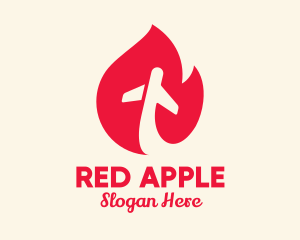 Red - Red Flame Airline logo design