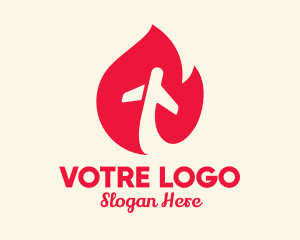 Red Flame Airline logo design
