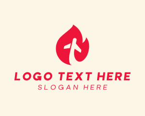 Red - Red Flame Airline logo design