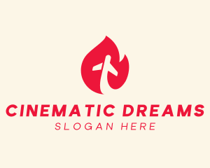 Red Flame Airline logo design