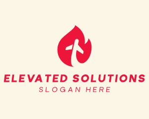 Red Flame Airline logo design