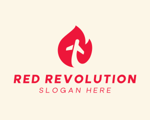 Red Flame Airline logo design