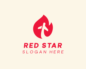 Red Flame Airline logo design