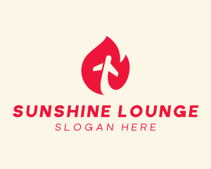 Red Flame Airline logo design