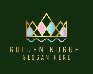 Shiny Golden Crown logo design