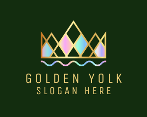 Shiny Golden Crown logo design