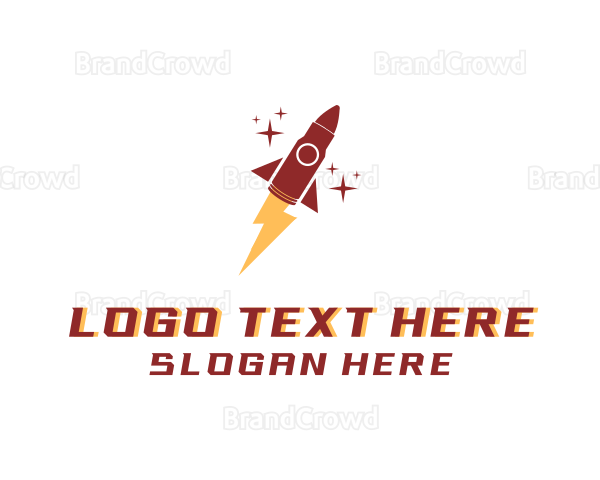 Lightning Bolt Rocket Logo