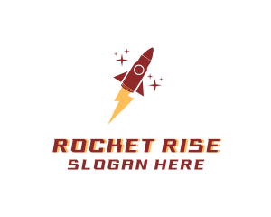 Lightning Bolt Rocket logo design