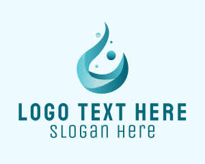 Rain - Liquid Water Droplet logo design