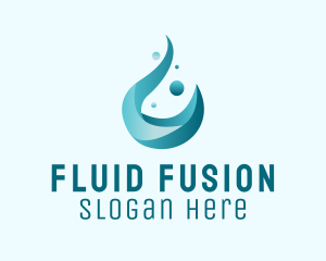 Liquid Water Droplet  logo design