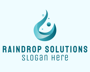 Raindrop - Liquid Water Droplet logo design