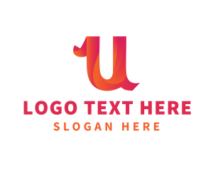 Cyber - Modern Gradient Letter U logo design