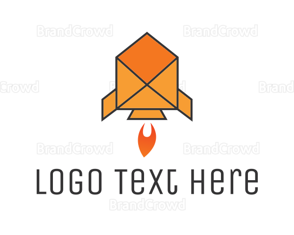 Envelope Mail Rocket Logo