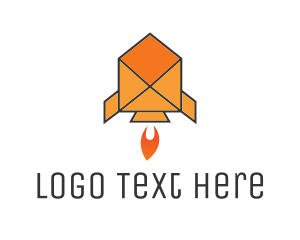 Post - Envelope Mail Rocket logo design