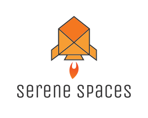 Envelope Mail Rocket logo design