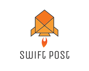 Post - Envelope Mail Rocket logo design