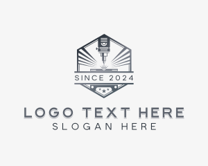 Mechanical - Laser Lathe Engraving logo design