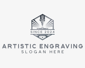 Laser Lathe Engraving logo design